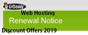 Godaddy Hosting Renewal Discount offers