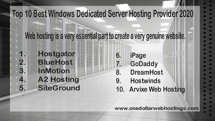 Top 10 Windows Dedicated Server Hosting 2023