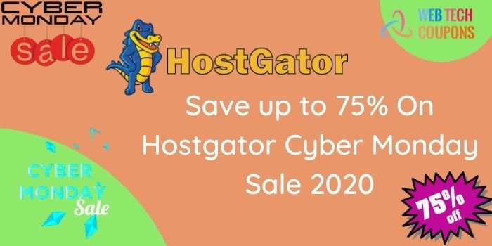 Hostgator 75% off cyber Mondays